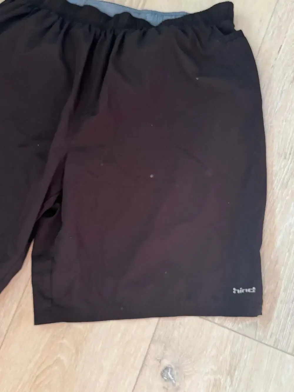 Men’s Black Lined Running Shorts Athletic Gym Activewear Performance Size L